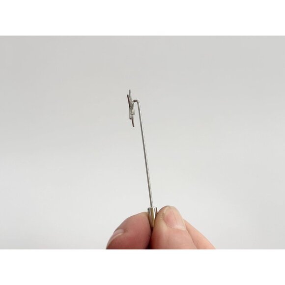 Star Shaped Silver Toned Classic Vintage Stick Pin | Hat Pin | Lapel Pin - Picture 7 of 10